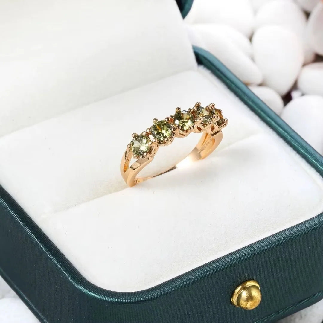 August Peridot Birthstone Ring