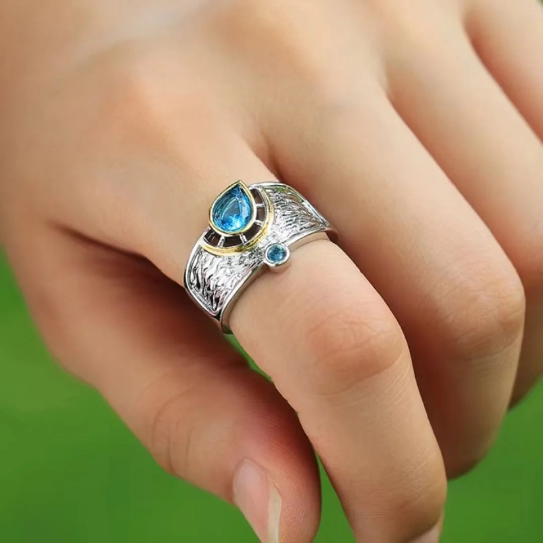 March Aquamarine Birthstone Ring