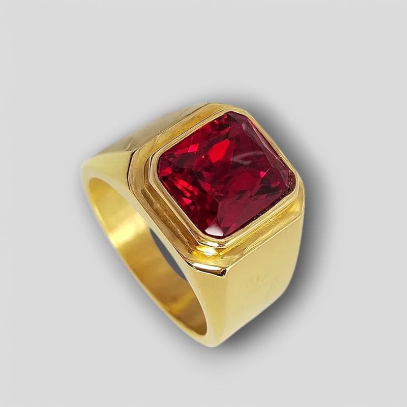 January Garnet Birthstone Ring