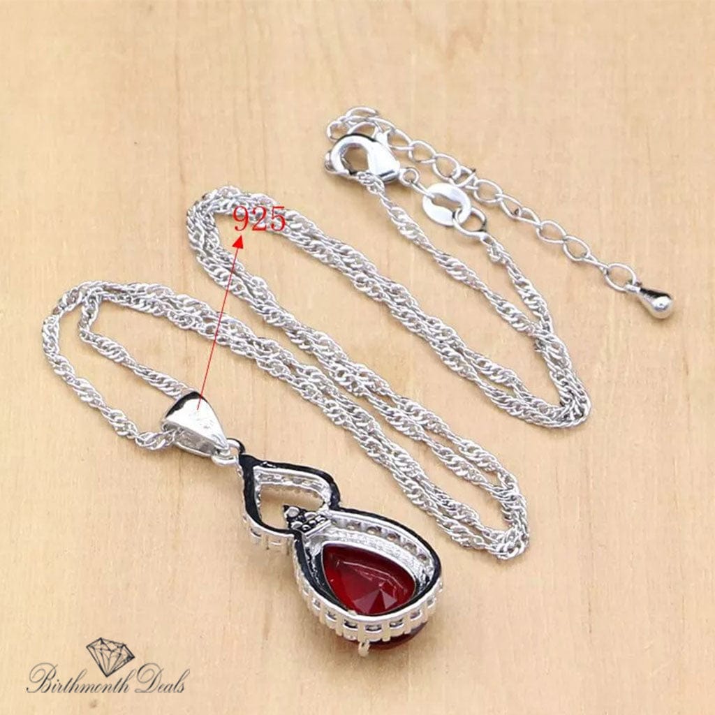 January Garnet Birthstone Jewelry Set - Birthmonth Deals