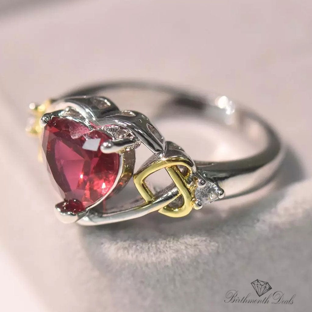 January Garnet Birthstone Ring - Birthmonth Deals