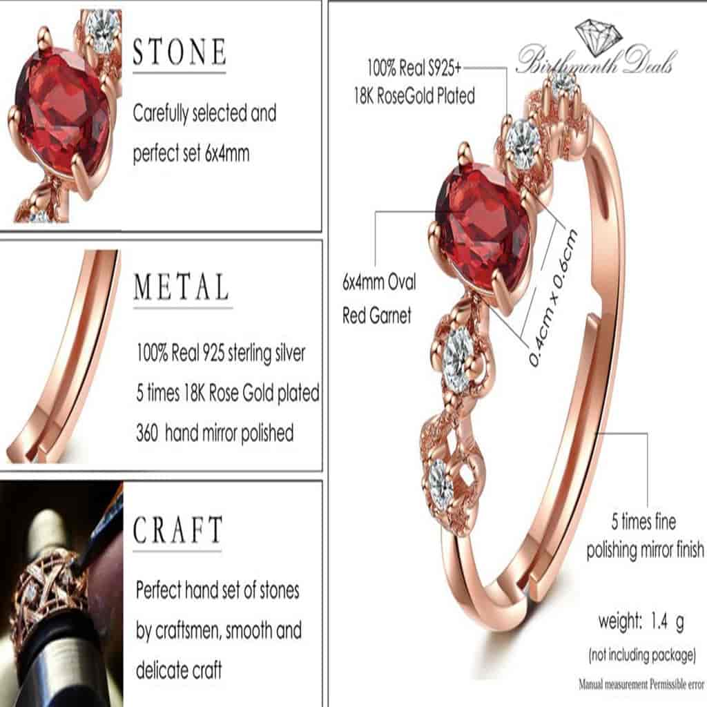 July Ruby Birthstone Ring - Birthmonth Deals
