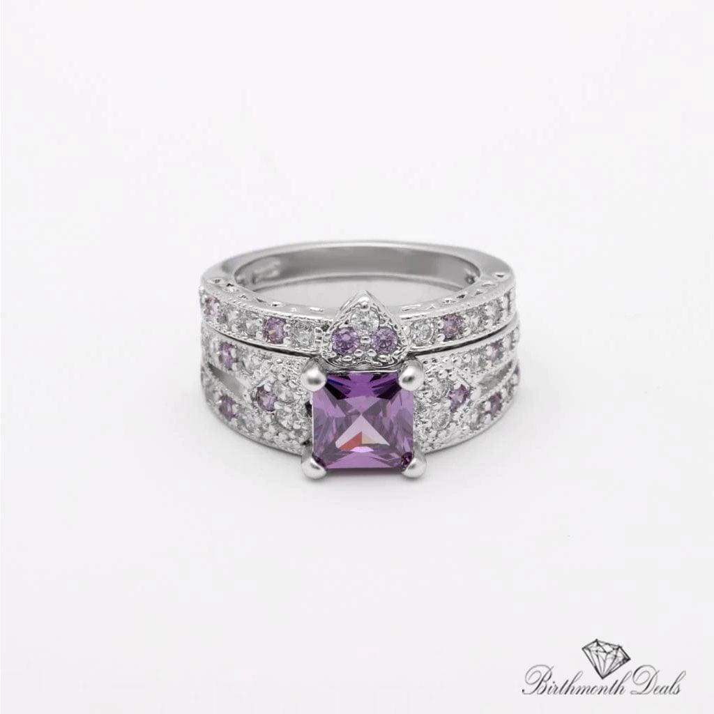 June Alexandrite Birthstone Stacking Ring - Birthmonth Deals