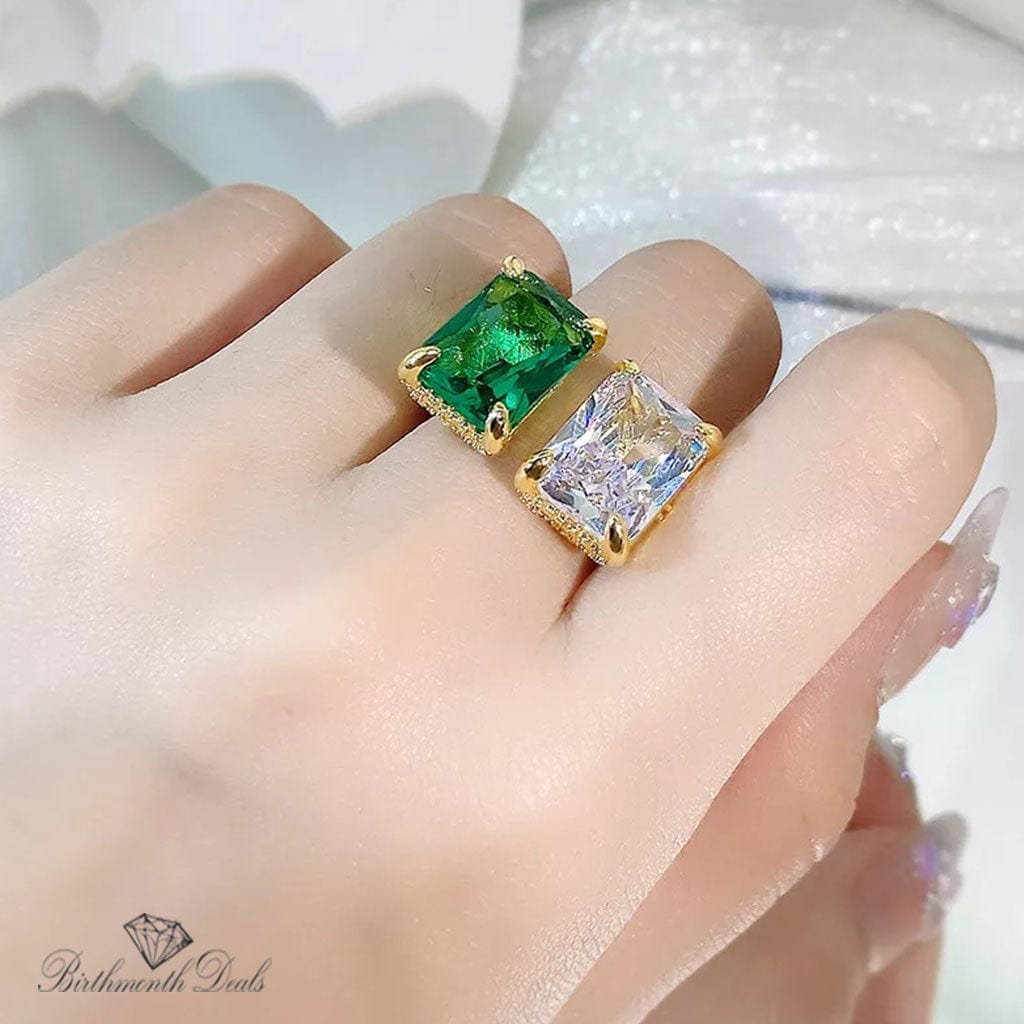 May Emerald Birthstone Ring - Birthmonth Deals