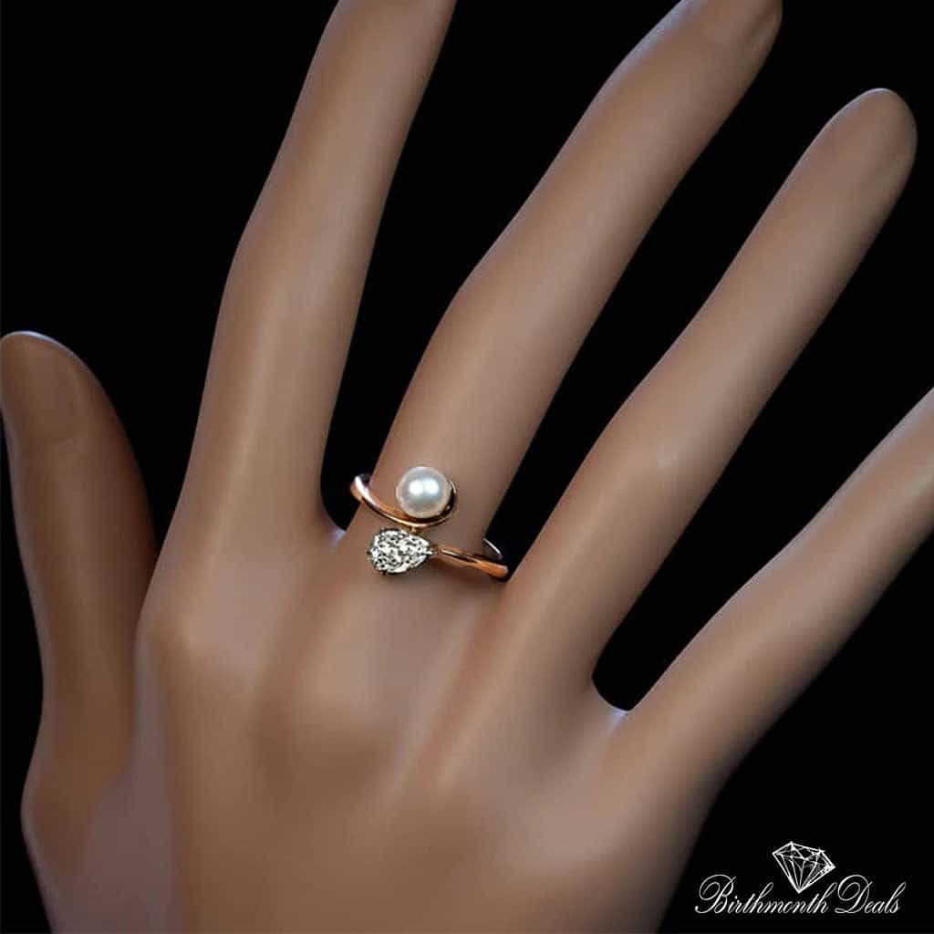 June Pearl Birthstone Ring - Birthmonth Deals