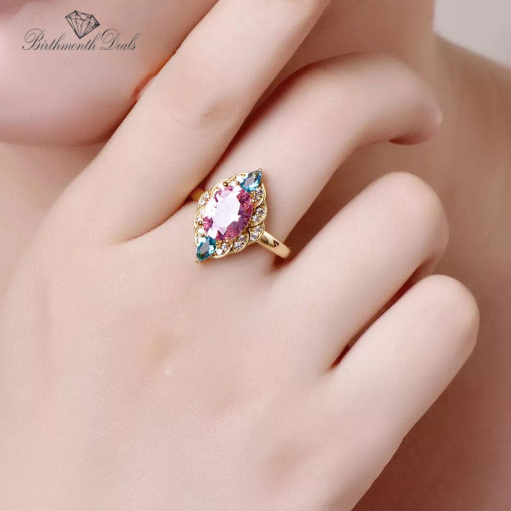 June Alexandrite Birthstone Ring - Birthmonth Deals