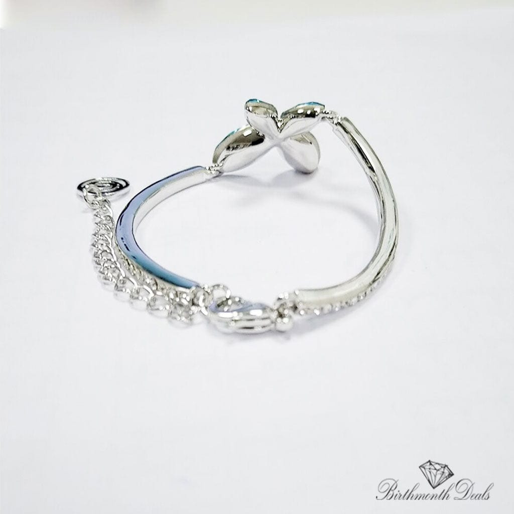 March Aquamarine Birthstone Bracelet - Birthmonth Deals