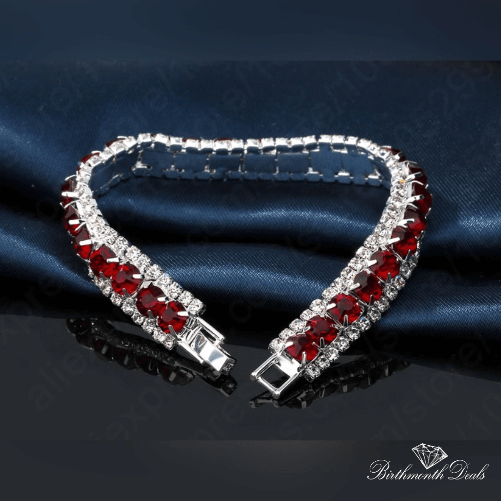 July Ruby Birthstone Bracelet - Birthmonth Deals