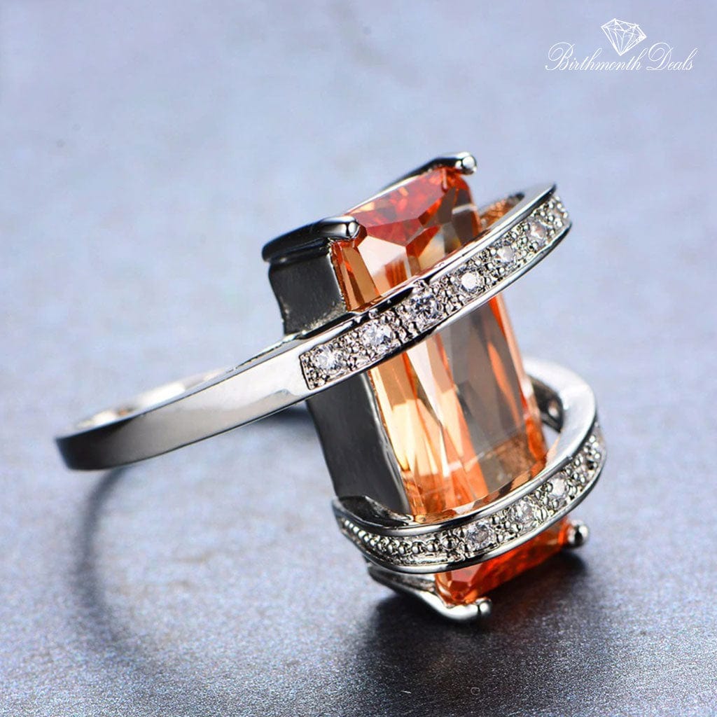November Citrine Birthstone Ring - Birthmonth Deals