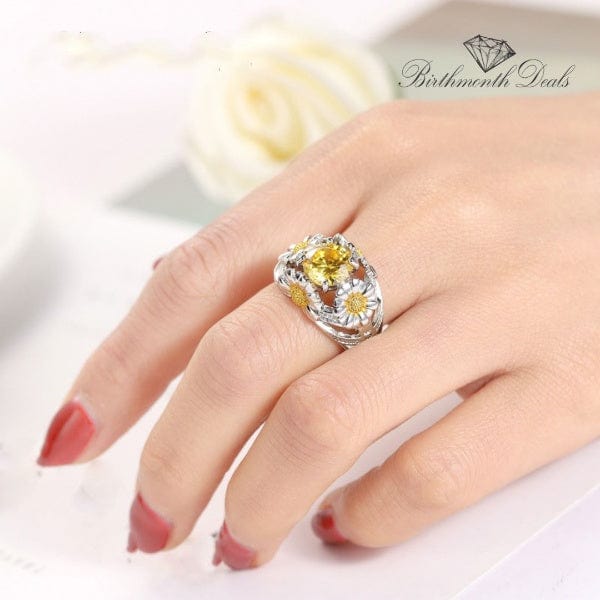 November Citrine Birthstone Ring - Birthmonth Deals