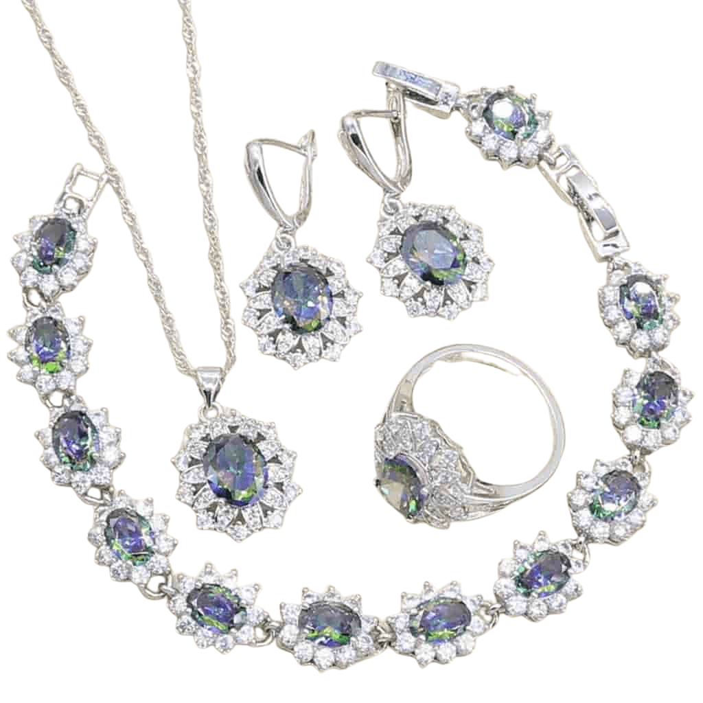June Alexandrite Birthstone Jewelry Set