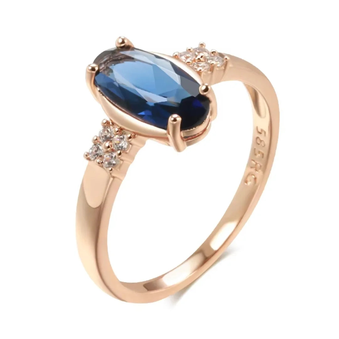 Oval September Sapphire Birthstone Ring