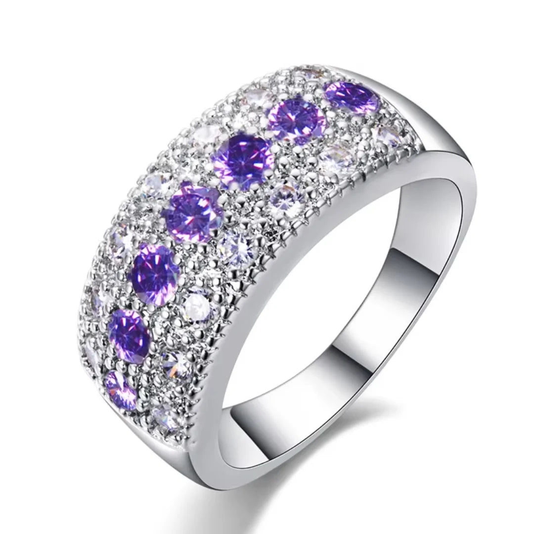 February Amethyst Birthstone Ring