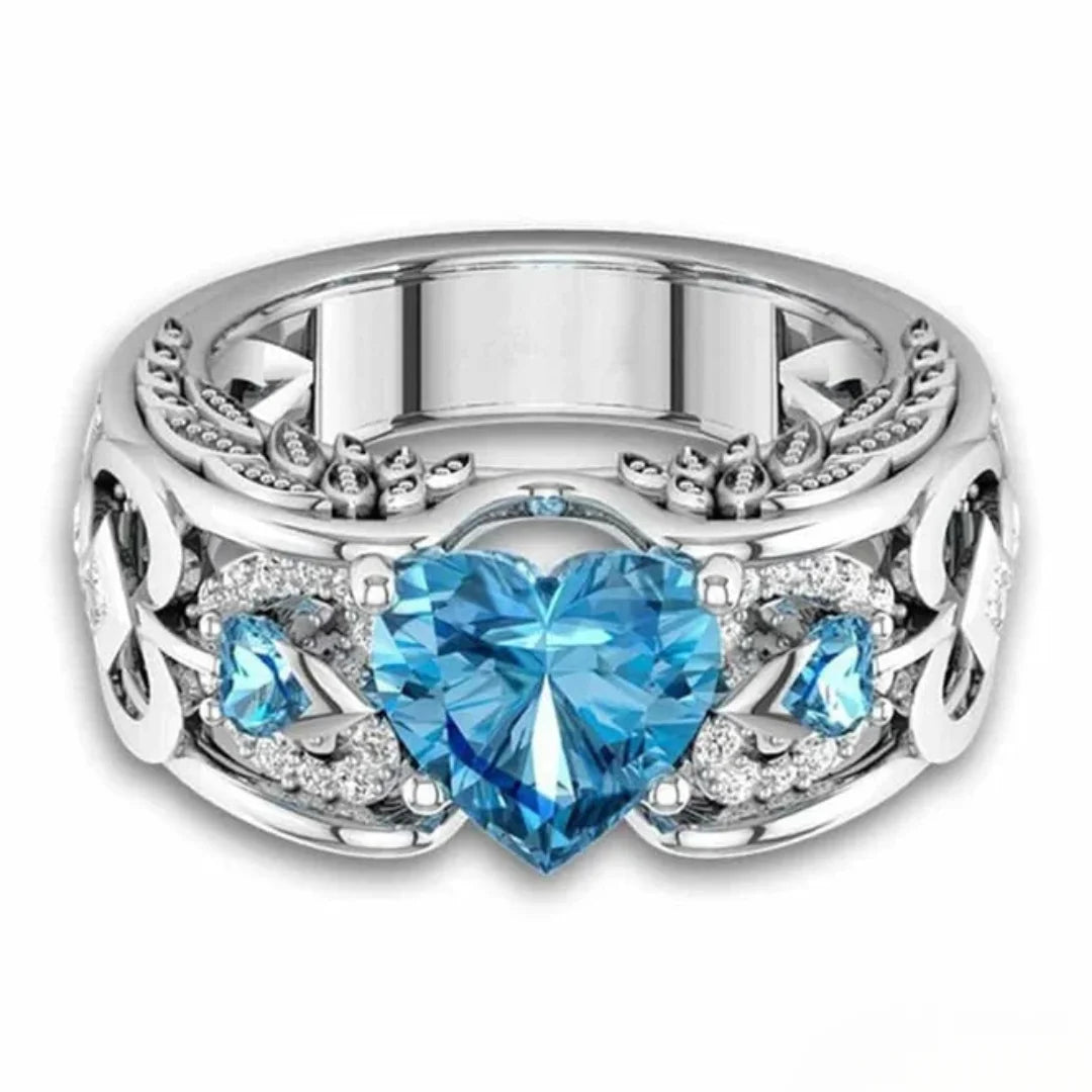 March Aquamarine Birthstone Ring