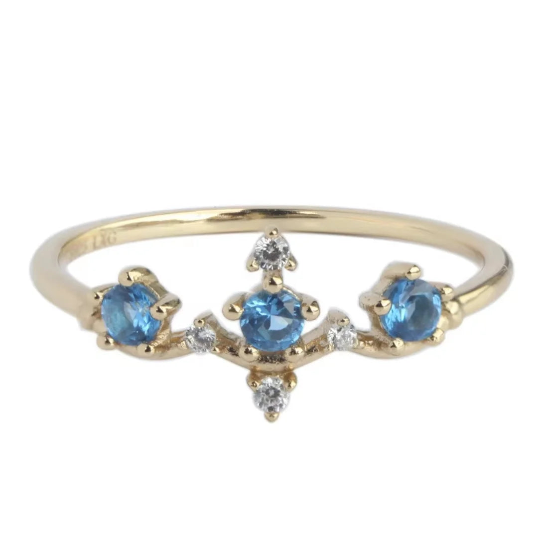 March Aquamarine Birthstone Ring