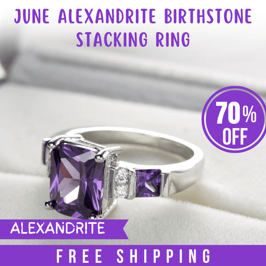 June Alexandrite Birthstone Ring