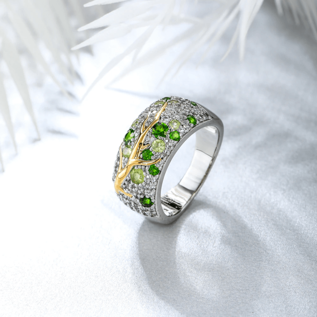 August Peridot Birthstone Ring