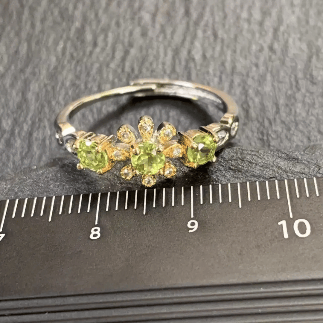 August Peridot Birthstone Ring