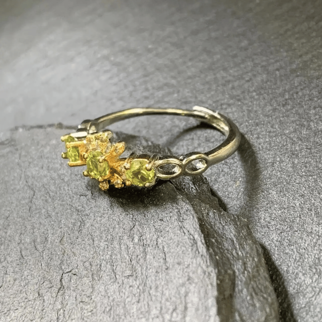 August Peridot Birthstone Ring