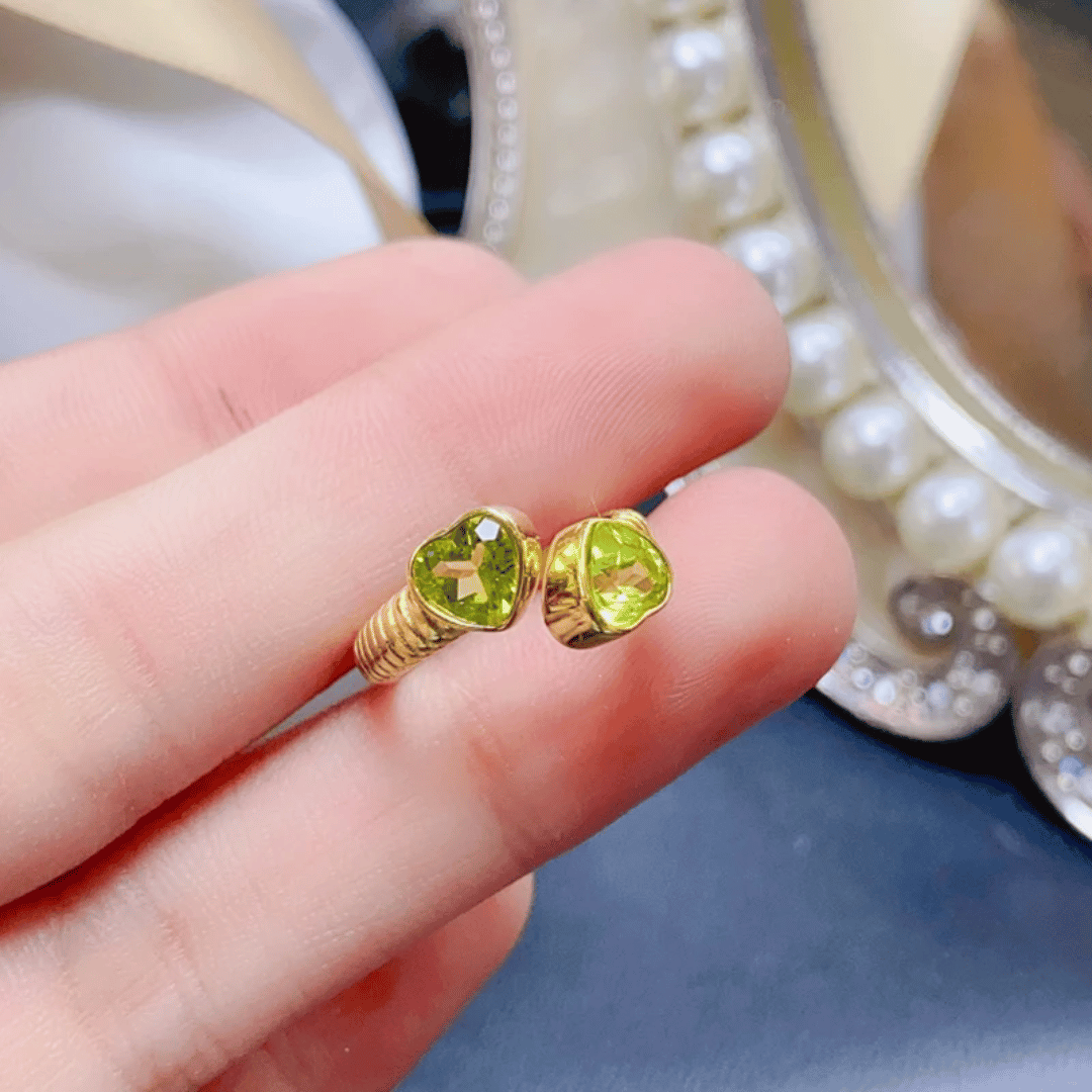 August Peridot Birthstone Ring