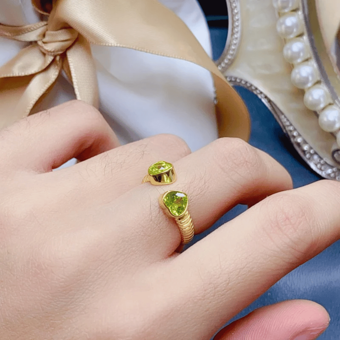 August Peridot Birthstone Ring