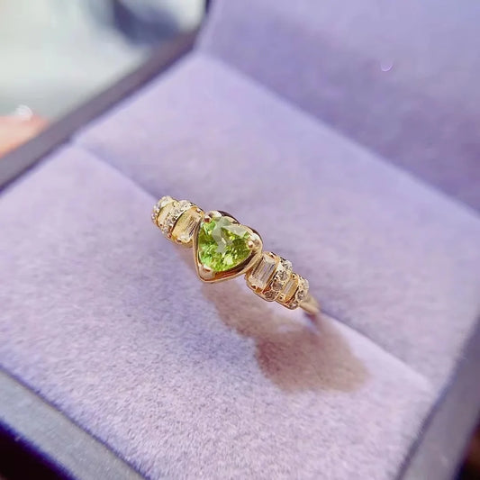 August Peridot Birthstone Ring