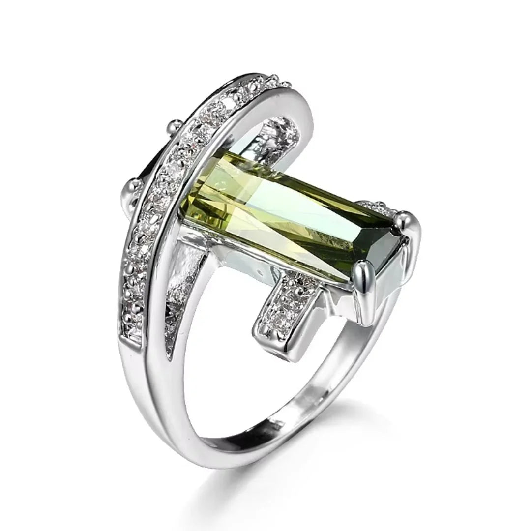 August Peridot Birthstone Ring