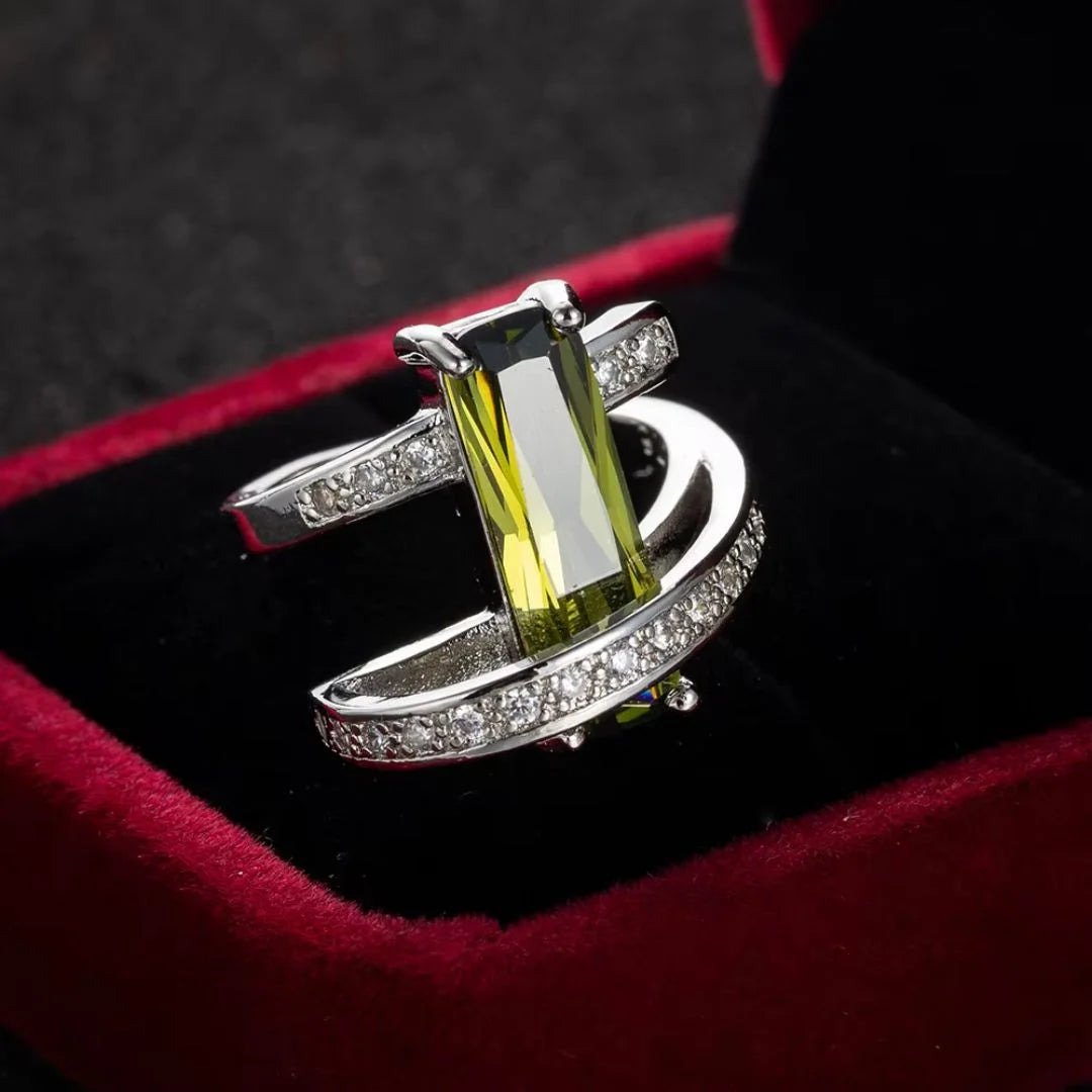 August Peridot Birthstone Ring