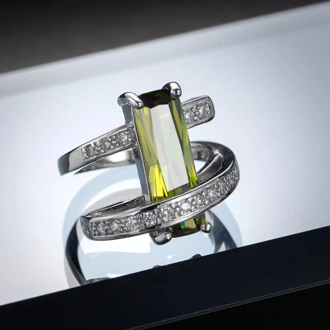 August Peridot Birthstone Ring