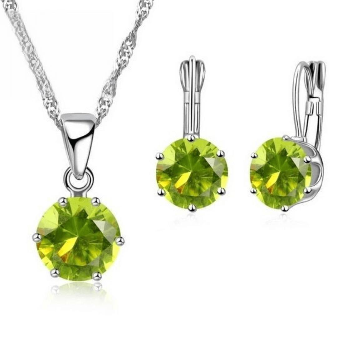 Free August Peridot Birthstone Jewelry Set