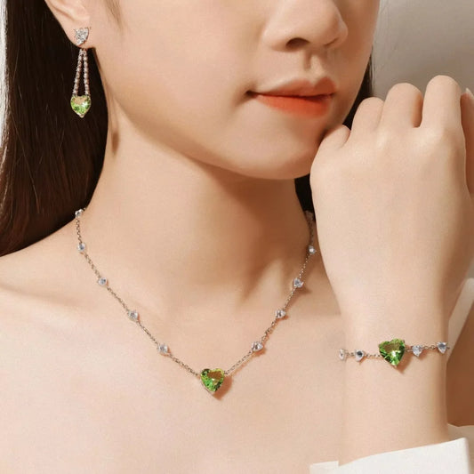 August Peridot Birthstone Jewelry Set