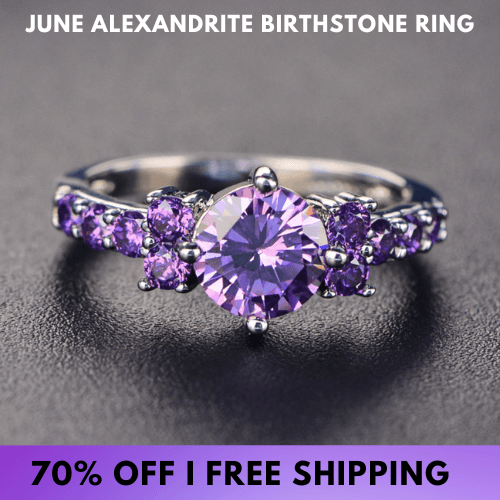 June Alexandrite Birthstone Ring