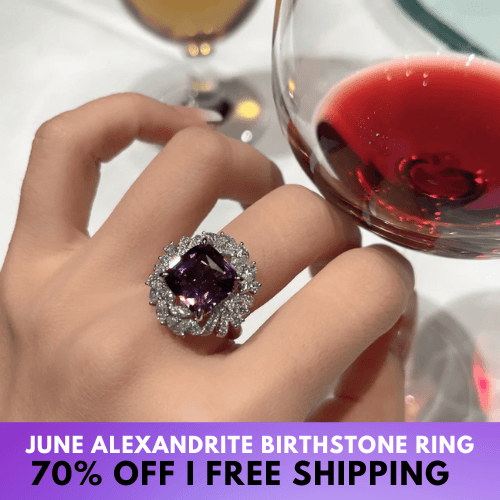 June Alexandrite Birthstone Ring