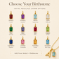 Birthstone Initial Charm Necklace | Personalized Letter & Stone