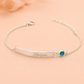 Personalized Birthstone Bar Bracelet | Engraved Name or Date