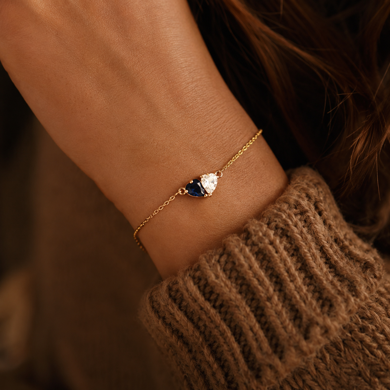 Custom Heart Birthstone Bracelet | Mom's Bracelet, Multi-Stone
