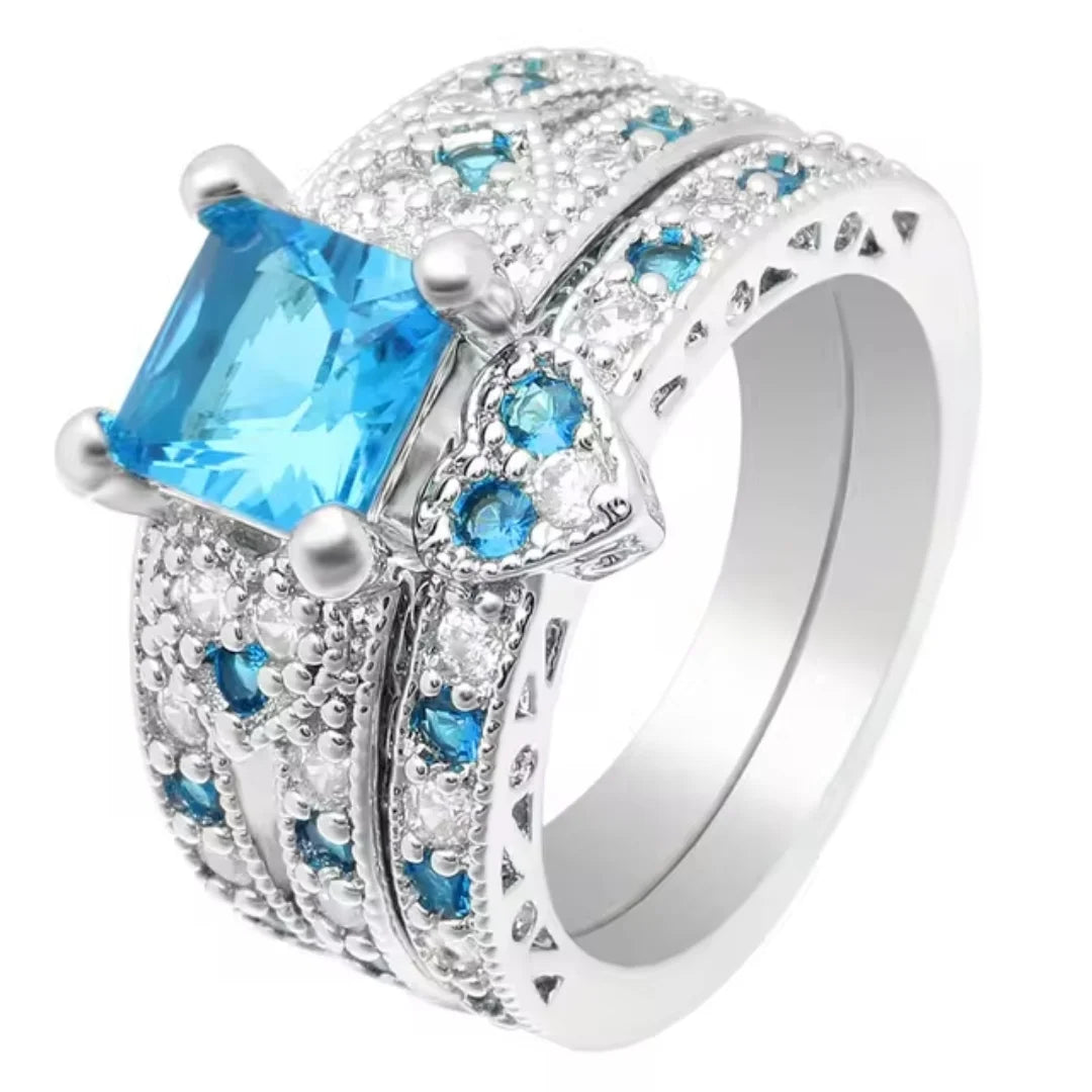 December Zircon Birthstone Ring