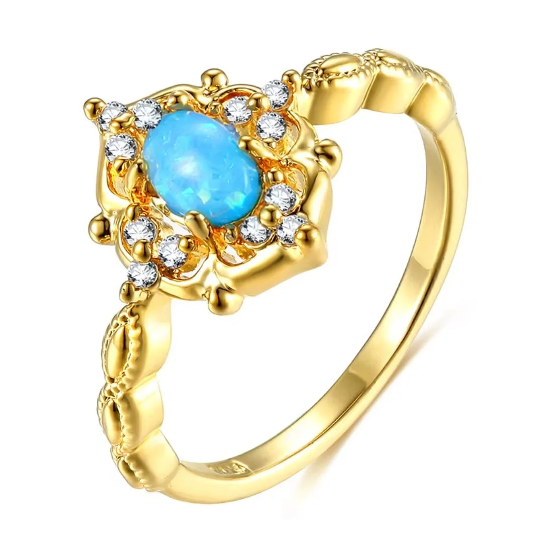 December Zircon Birthstone Ring