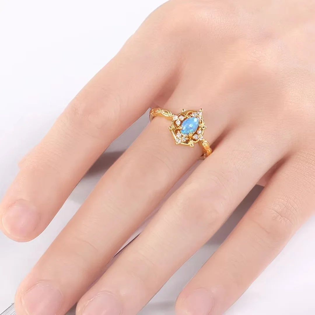 December Zircon Birthstone Ring