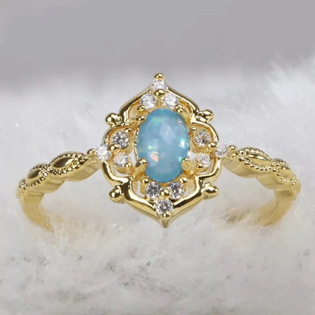 December Zircon Birthstone Ring