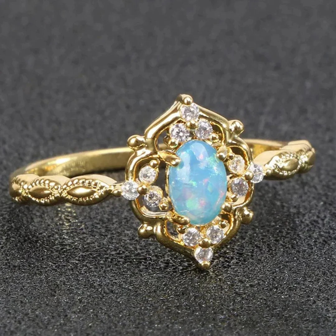 December Zircon Birthstone Ring