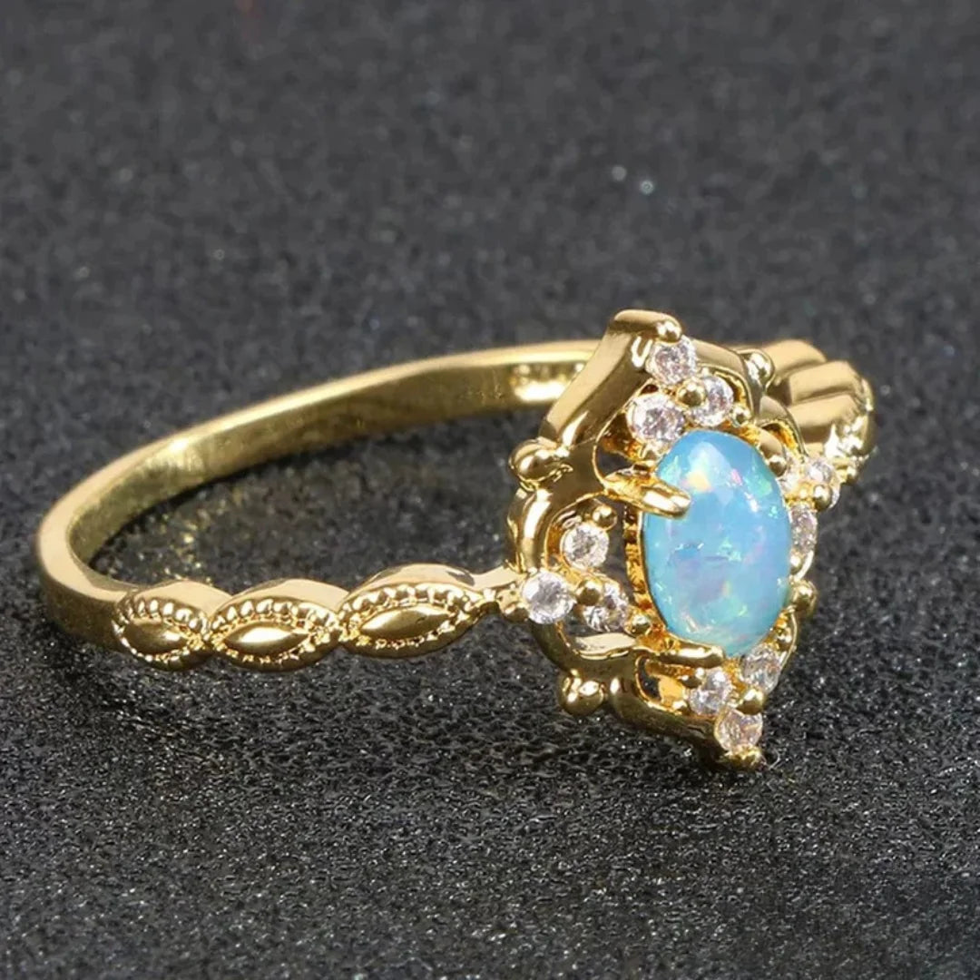 December Zircon Birthstone Ring