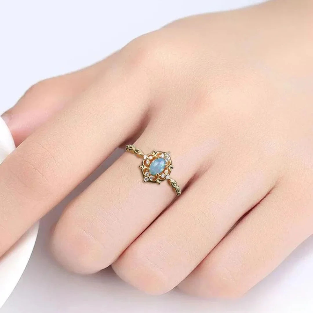 December Zircon Birthstone Ring