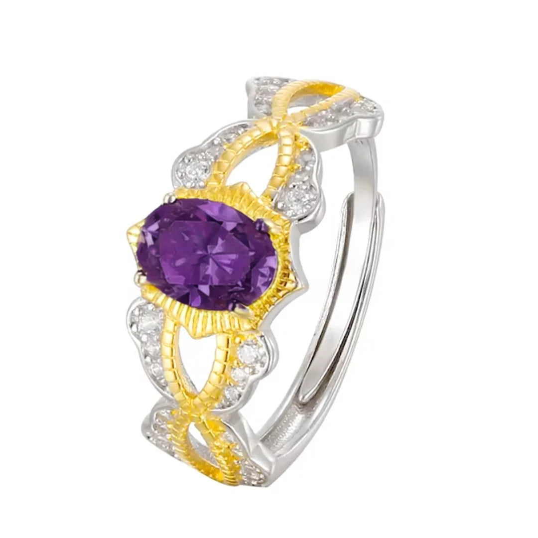 February Amethyst Birthstone Ring