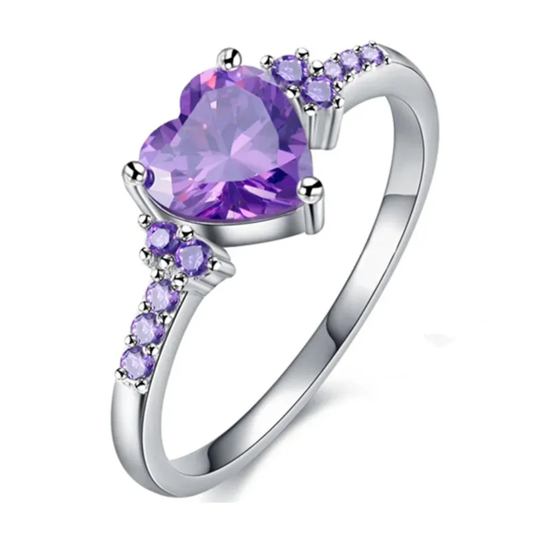 February Amethyst Birthstone Ring