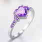 February Amethyst Birthstone Ring