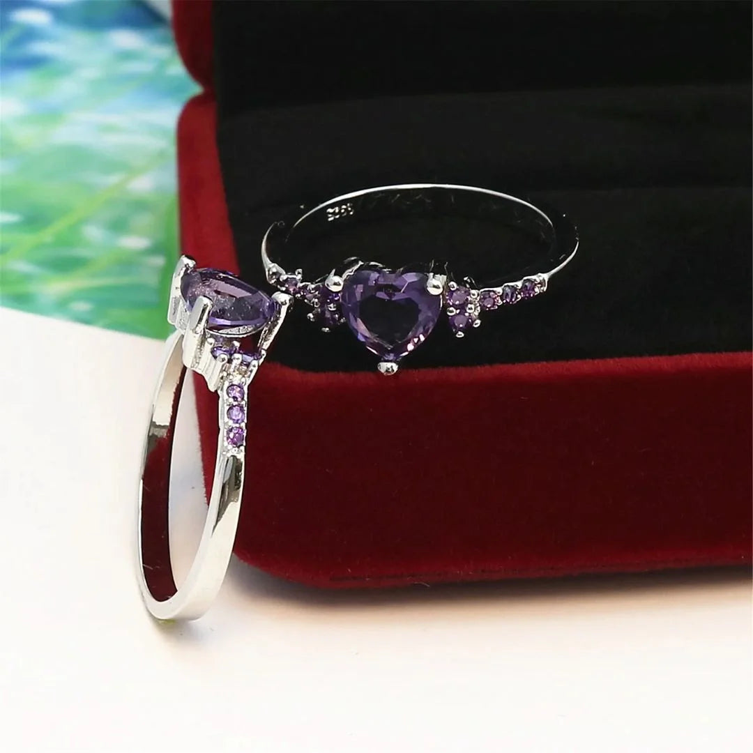 February Amethyst Birthstone Ring