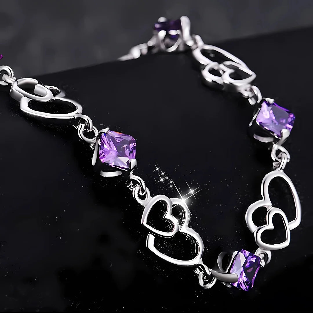 February Amethyst Birthstone Bracelet