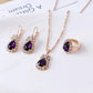 February Amethyst Birthstone Jewelry Set