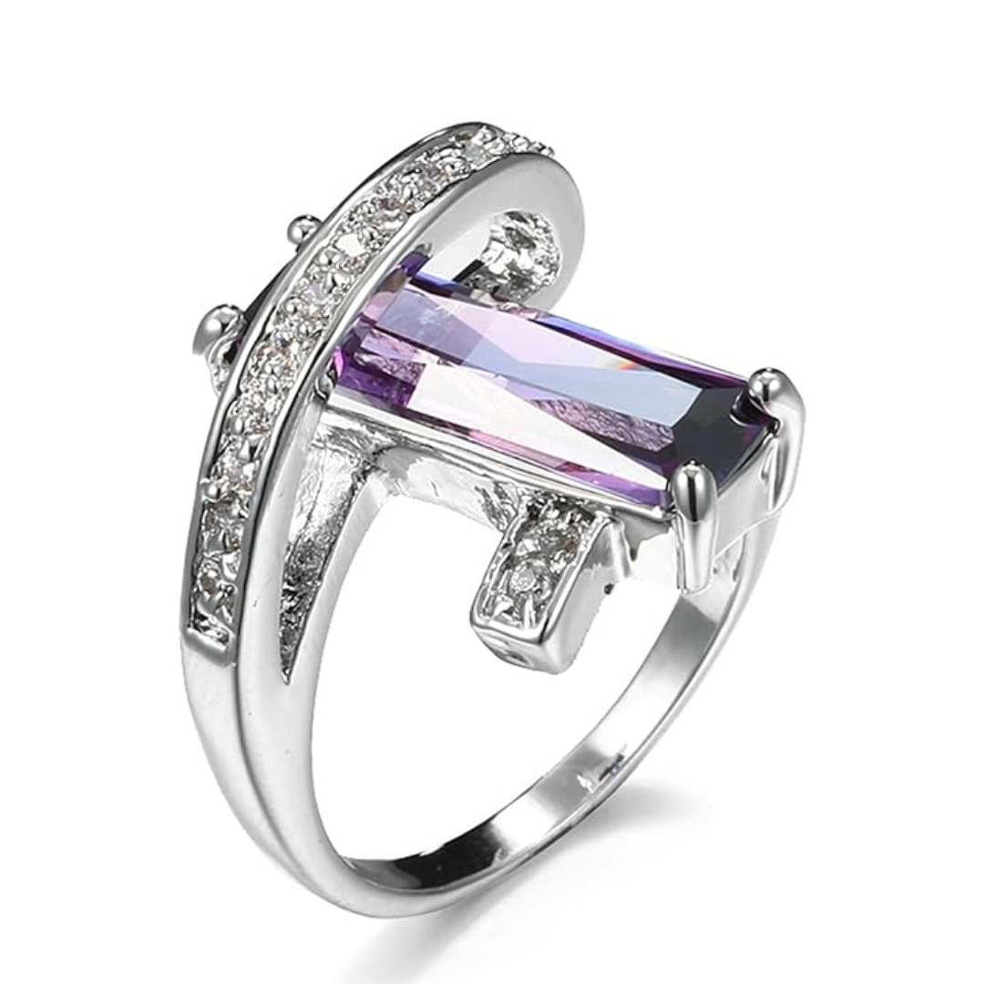 February Amethyst Birthstone Ring